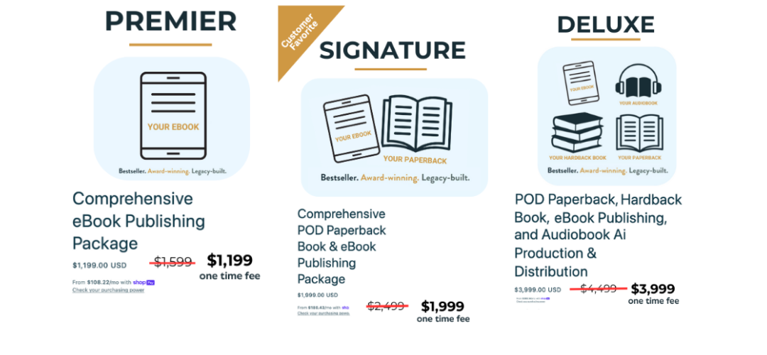 Premier, Signature & Deluxe Packages